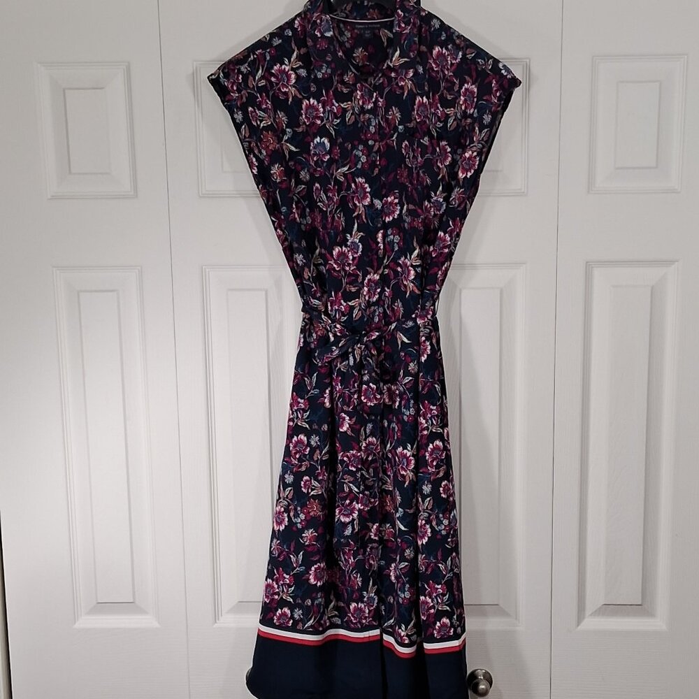 Tommy Hilfiger button-front dress, navy floral print - Picture 1 of 12